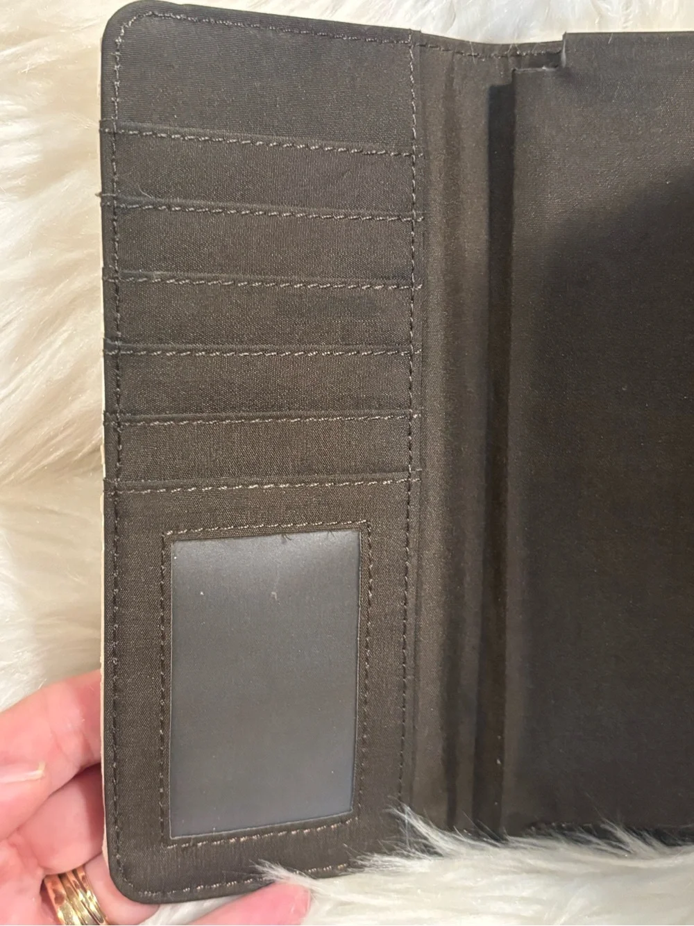Trinity Ranch Hair On Western Wallet Wristlet Studded Fur Preloved